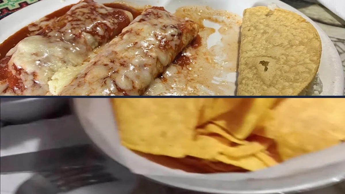 Colorful Tex-Mex plates on a casual table.